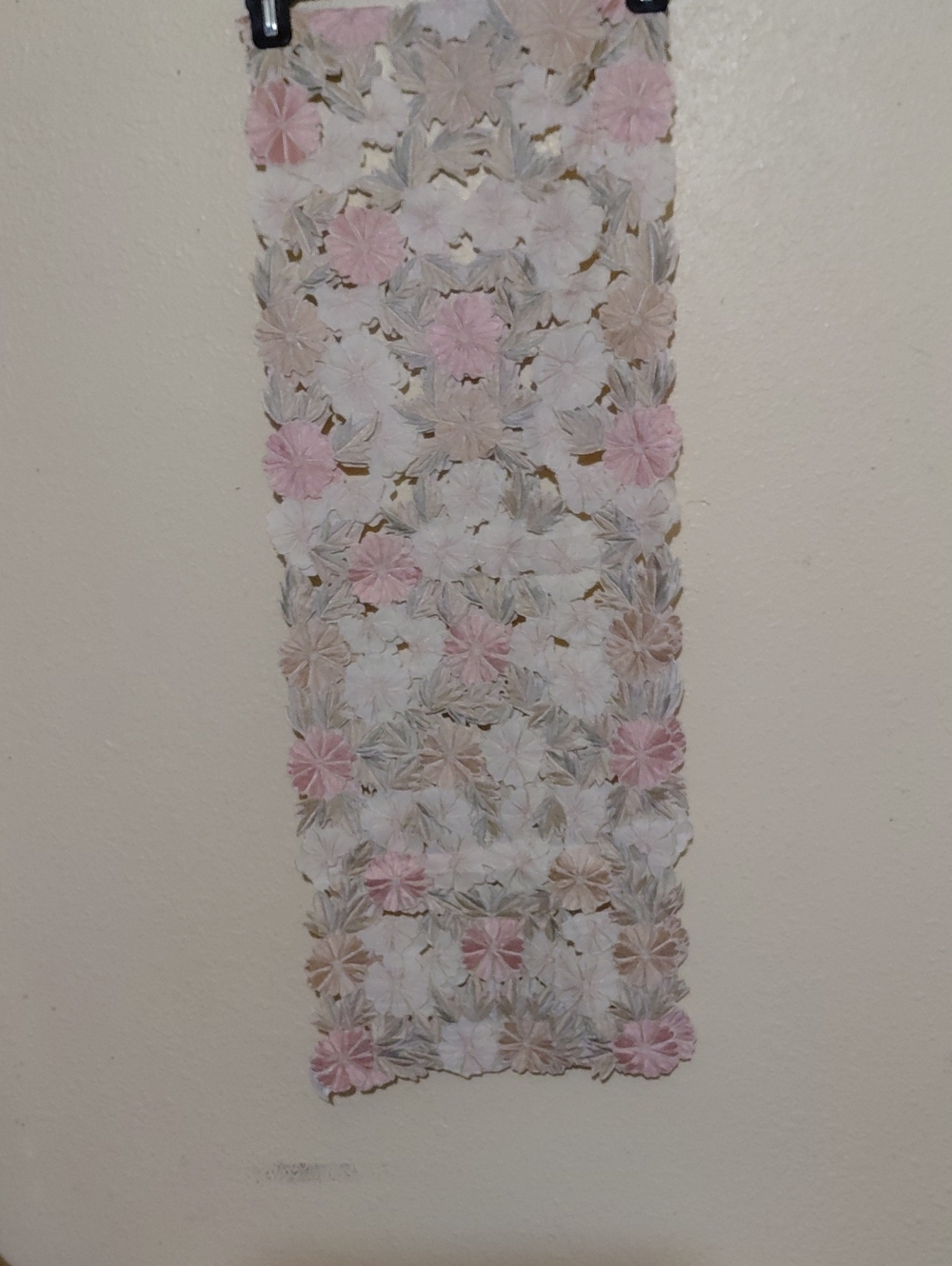 Handmade Floral  Table Runner in Soft Pastels